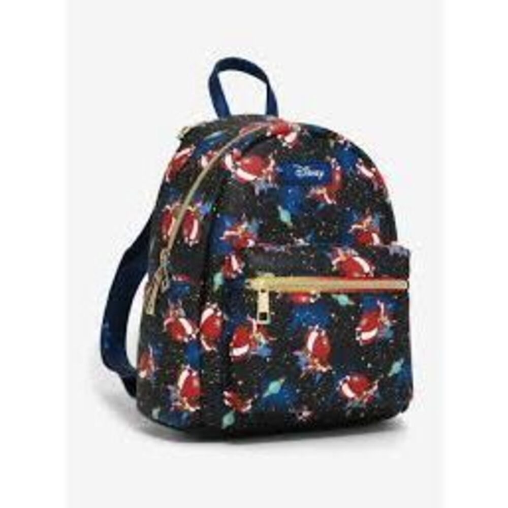 Loungefly Disney Stitch In Space All Over Print Mini Backpack Black Celestial